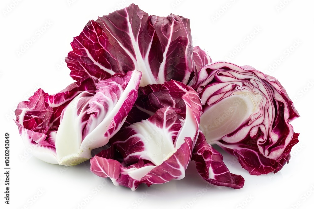 Fototapeta premium Isolated red radicchio salad with clipping path