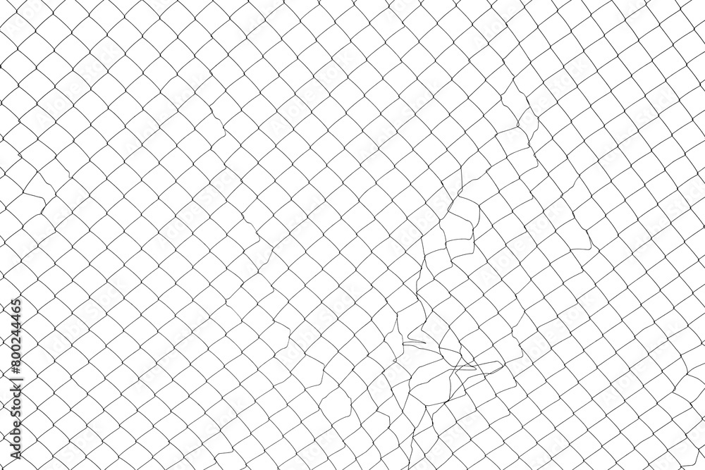 Naklejka premium mesh fence texture on white background