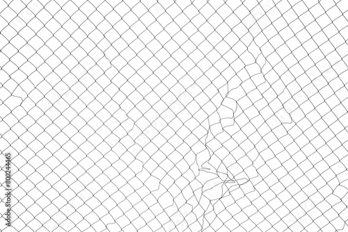 mesh fence texture on white background