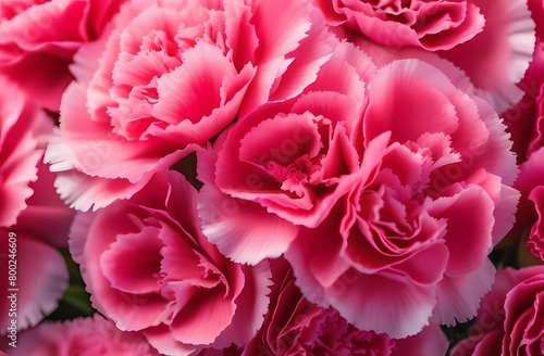 A stunning top-down perspective capturing the beauty of the pink carnations © Ana River