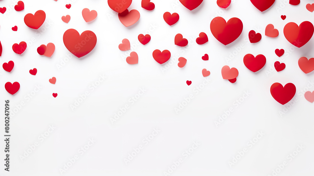 An isolated Happy Valentine's Day background on a white background An isolated Happy Valentine's Day background on a white background