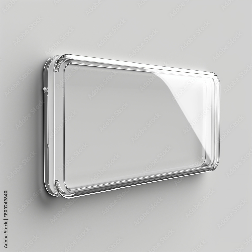 Glass door on white wall. Generative AI Glass door on white wall. Generative AI