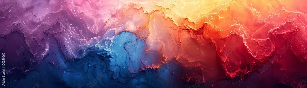 A creative design showcasing a digital watercolor painting with a generative AI touch.