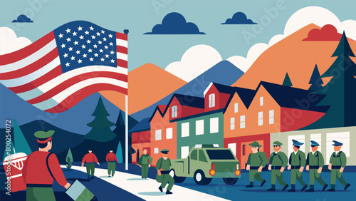 The sound of rolling thunder can be heard throughout the town as the rally makes its way through a powerful symbol of patriotism and appreciation for. Vector illustration