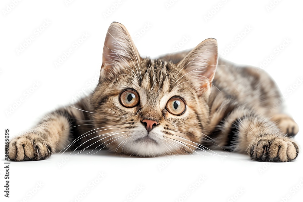 American Shorthair cat, muscular American Shorthair clipart, isolated on white background