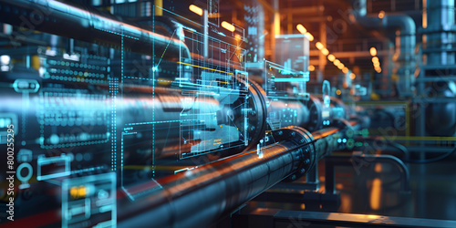 Veins of Progress: The Industrial Pipeline Network" , "Conduits of Capacity: Powering Industry's Pulse 