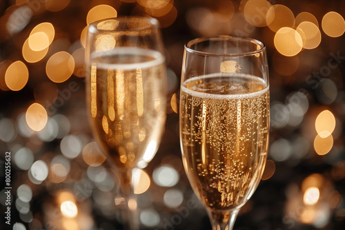 Champagne Toast: A couple raises their glasses in a toast to love and happiness on Dia dos Namorados, the effervescent bubbles of champagne symbolizing the joy and excitement of th