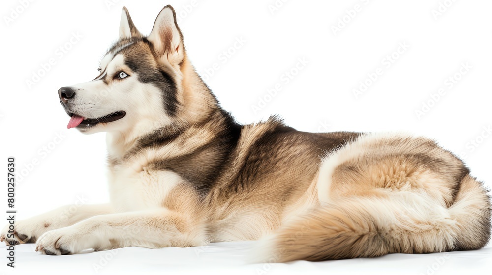 Siberian Husky, majestic Siberian Husky clipart, isolated on white background