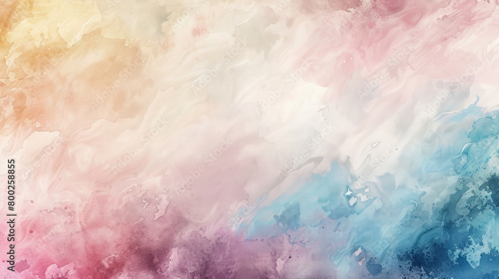 Soft watercolor background with a blend of pastel colors