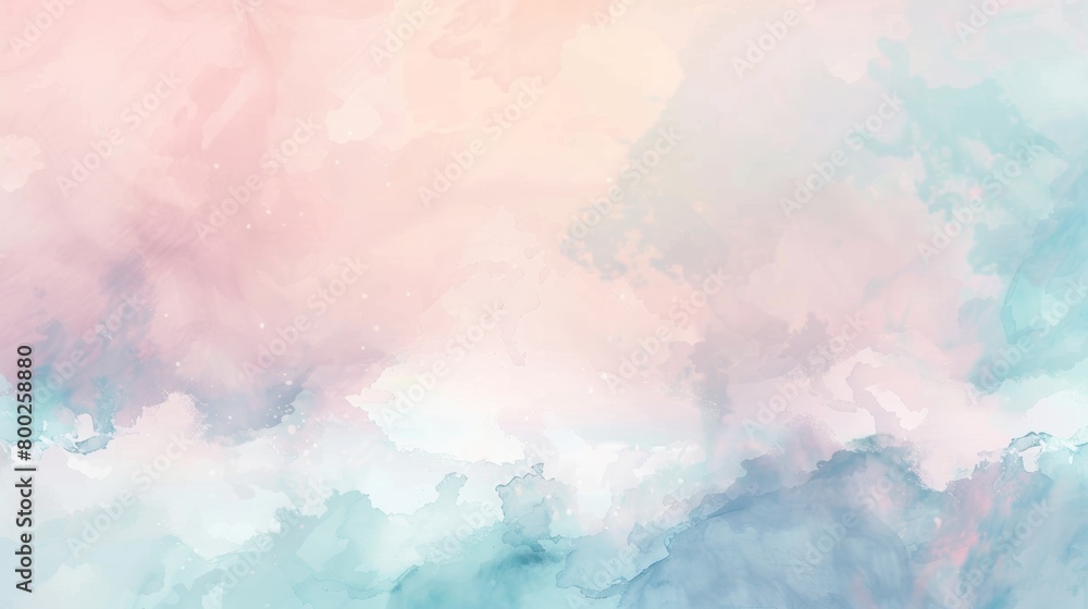 Soft watercolor background with a blend of pastel colors