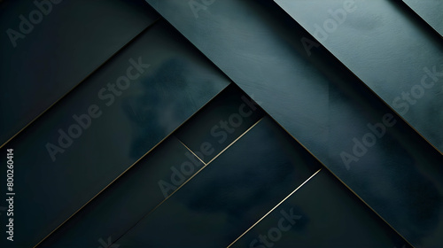 An HD photograph showcasing an abstract design with sharp, metallic lines intersecting at various angles on a dark matte background, reflecting a sense of modern luxury