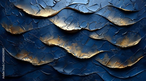 Wallpaper Mural Golden Veins of Blue: Luxurious Contrast in Contemporary Abstract Art Torontodigital.ca