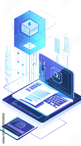 Illustration of Interactive Scanning Software and Digital Conversion Process