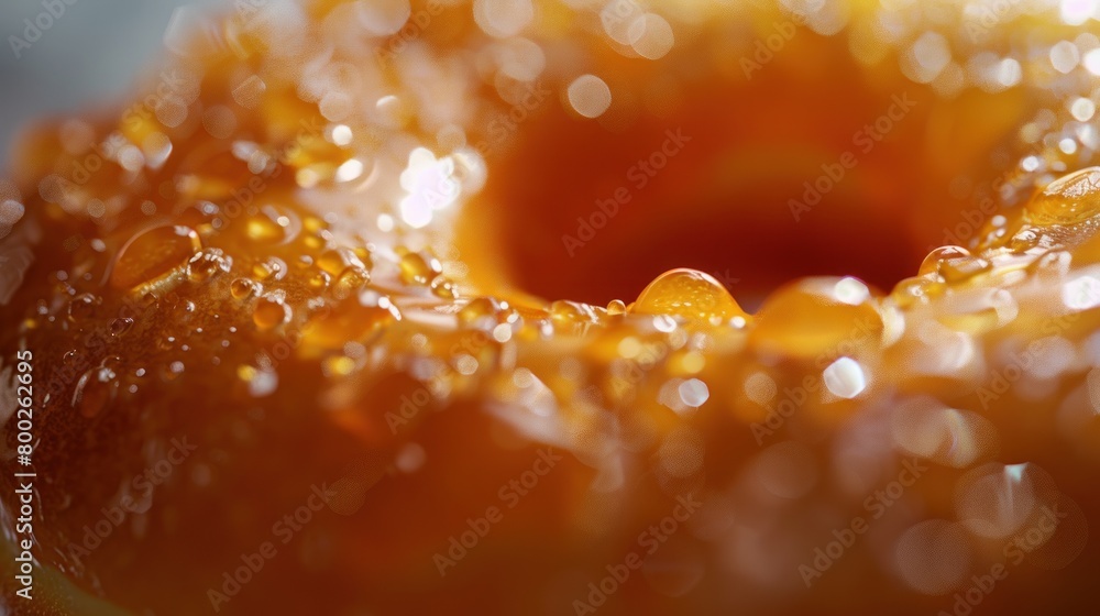 Macro shot of a donut Macro shot of a donut