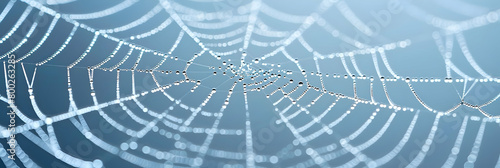 An HD quality image depicting a minimalist geometric web made of thin, elegant lines on a soft blue canvas, emulating a high-definition camera capture