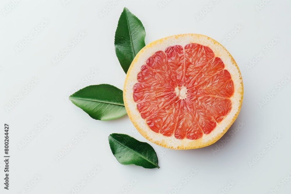 Grapefruit slice on white background Grapefruit slice on white background