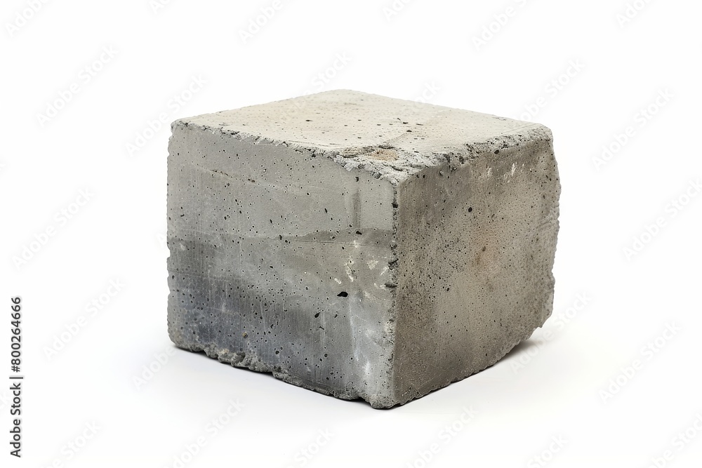 Gray concrete block on white background Gray concrete block on white background