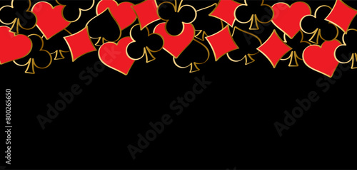Cartoon ace, king, queen, jack. Cards game spades. Queen, King, Heart, Ace. Poker player card. Spade jack pattern. Vector bridge icon. Gambling play suit black blackjack. Casino club gaming logo.  