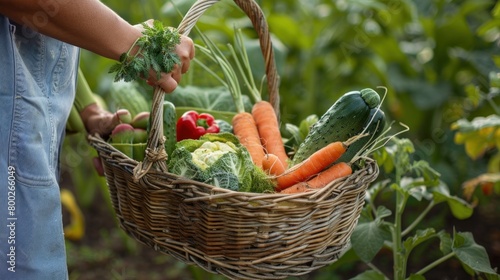 Basket with vegetables Ai generated