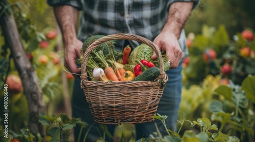 Basket with vegetables Ai generated