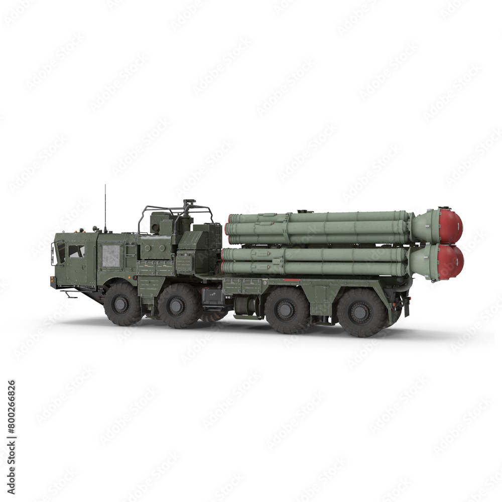 Realistic 3D Isometric S300, S400 missile system. Long range surface to air and anti-ballistic missile system. Military vehicle, Mobile surface to air missile system, The SPYDER Missile Rudder System