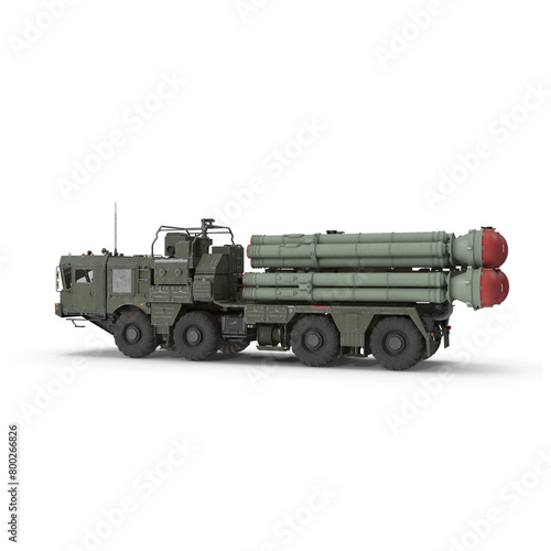 Realistic 3D Isometric S300, S400 missile system. Long range surface to air and anti-ballistic missile system. Military vehicle, Mobile surface to air missile system, The SPYDER Missile Rudder System