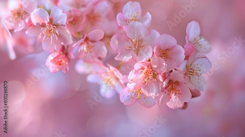 Macro shot of cherry blossoms