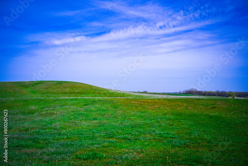 Hartford City South Dakota Rural Landscape with prairie  grasses  flowers  clouds  sky  horizon  and wide open space