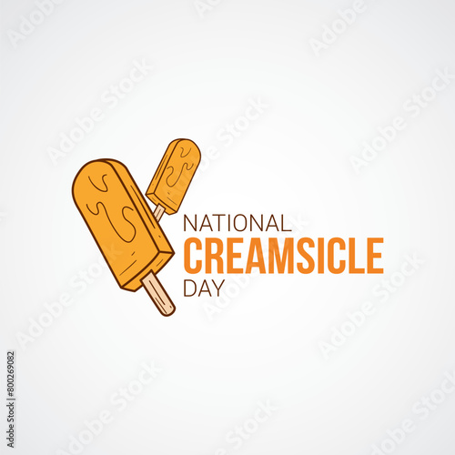 National Creamsicle day vector illustration. National Creamsicle day themes design concept with flat style vector illustration. Suitable for greeting card, poster and banner.