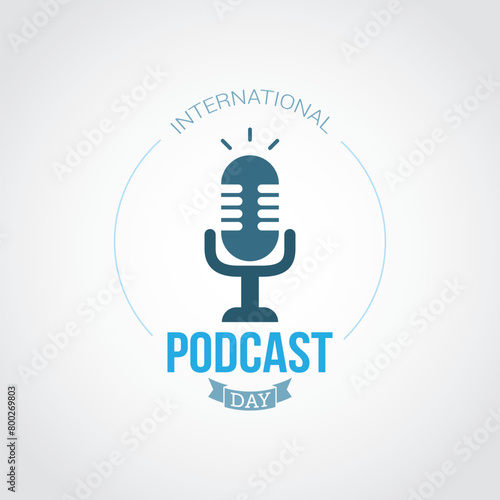 International podcast day vector illustration. International podcast day themes design concept with flat style vector illustration. Suitable for greeting card, poster and banner.