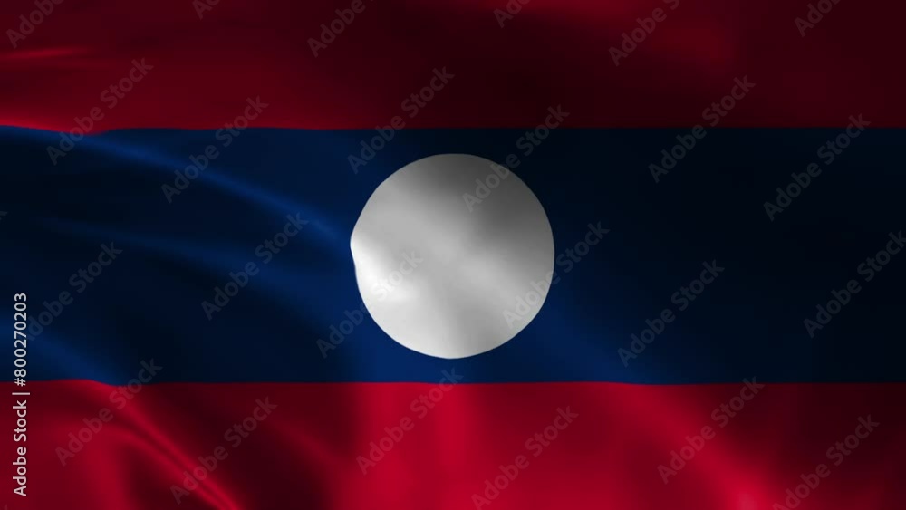 Abstract illustration of Laos flag on a map, isolated on background Abstract illustration of Laos flag on a map, isolated on background