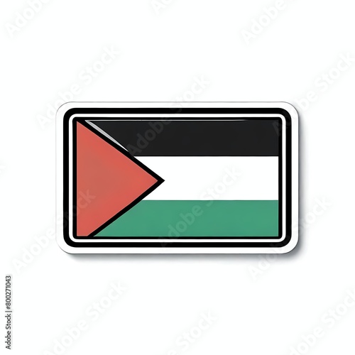 Free Download Flag of the State of Palestine in 2d with a white line around the edge - GFXLoad