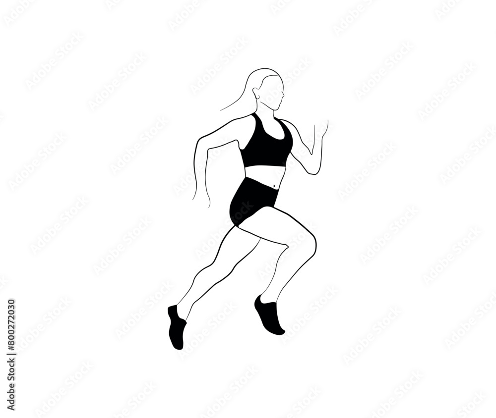 silhouette of a woman running silhouette of a woman running
