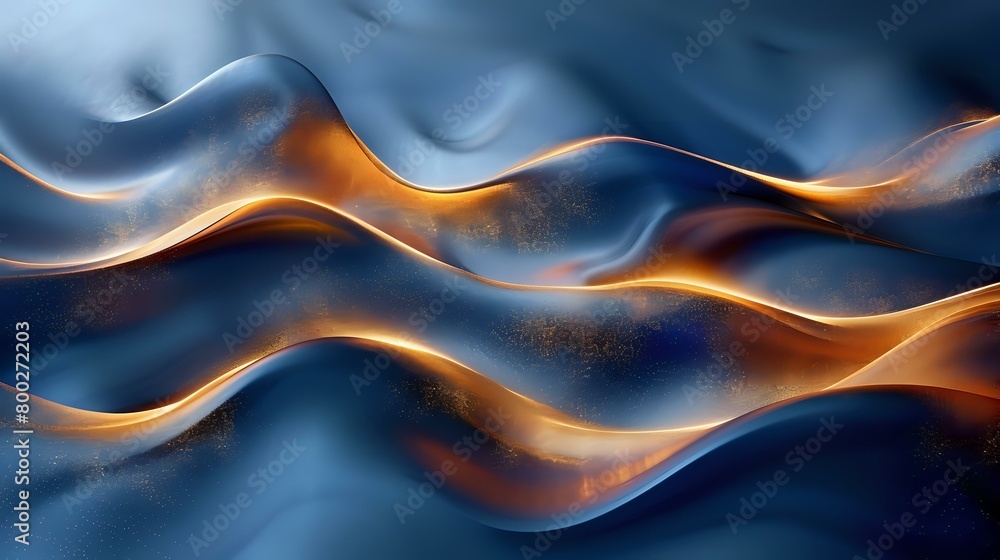 Chic and Modern: Elegant Gold and Blue Abstract Design Chic and Modern: Elegant Gold and Blue Abstract Design