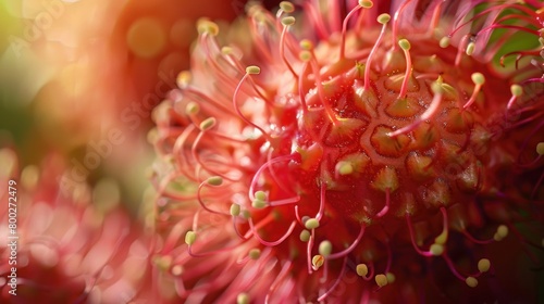 Macro shot of rambutan fruit