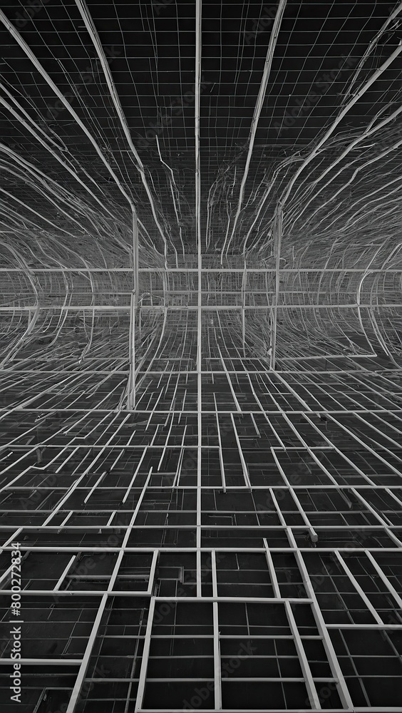 Obraz premium Abstract background on the Finance theme - Grid of intersecting lines symbolizing stability and analytics