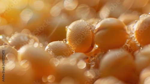 Macro shot of soybean fruit