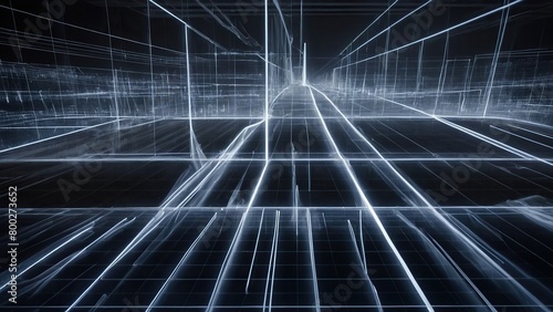 Wallpaper Mural Abstract background on the Finance theme - Grid of intersecting lines symbolizing stability and analytics Torontodigital.ca