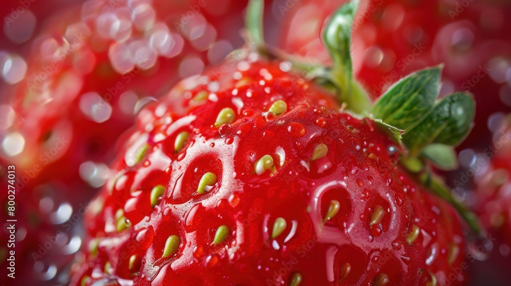 Macro image of strawberries Macro image of strawberries