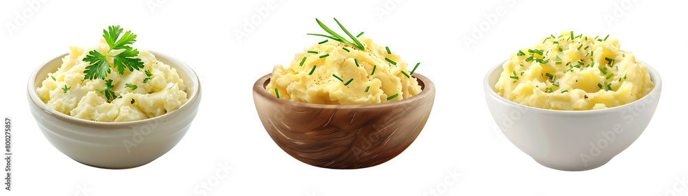 bowl of mashed potatoes isolated on white or transparent background bowl of mashed potatoes isolated on white or transparent background