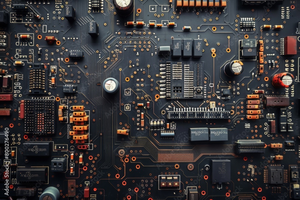 Printed circuit board with electronic components Printed circuit board with electronic components
