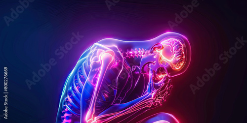 Osteoarthritis: The Joint Pain and Stiffness - Visualize a person with highlighted joints, holding them in pain, with limited movement lines