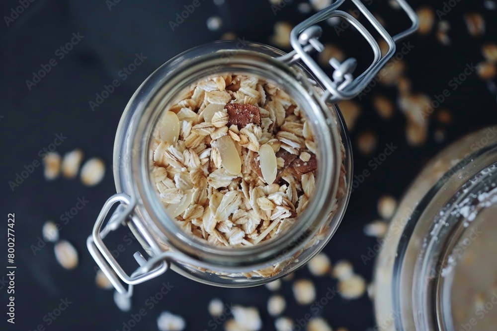 Overnight oats in a container