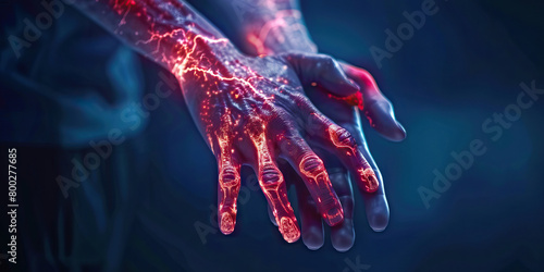 Psoriatic Arthritis: The Skin Lesions and Joint Pain - Picture a person with red, scaly skin patches and highlighted joints