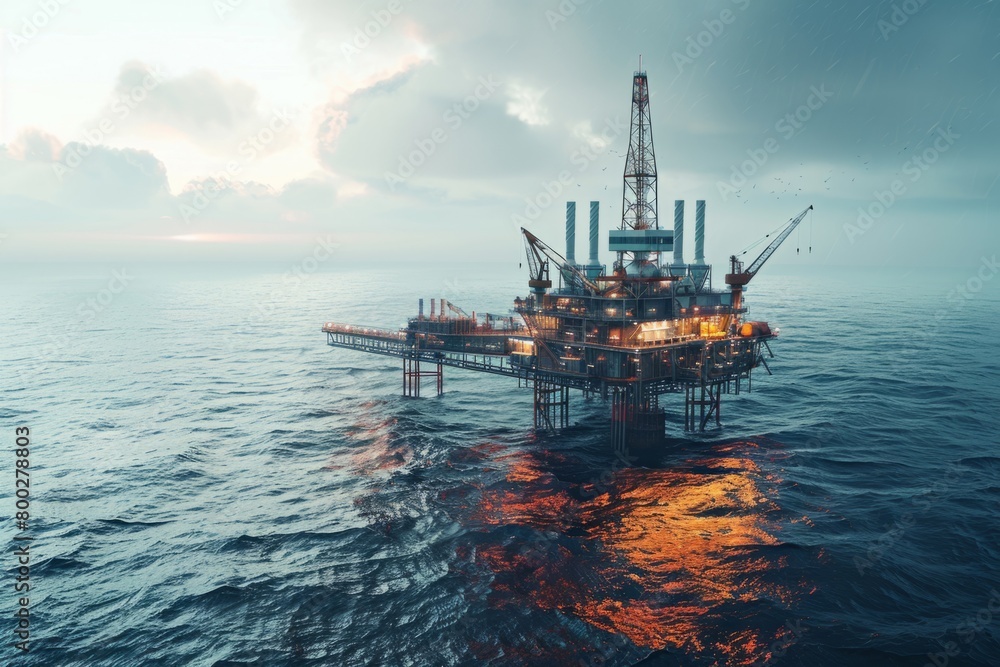 Offshore oil and gas platform well