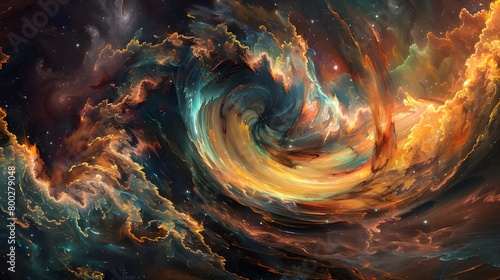 Abstract background with space and waves photo