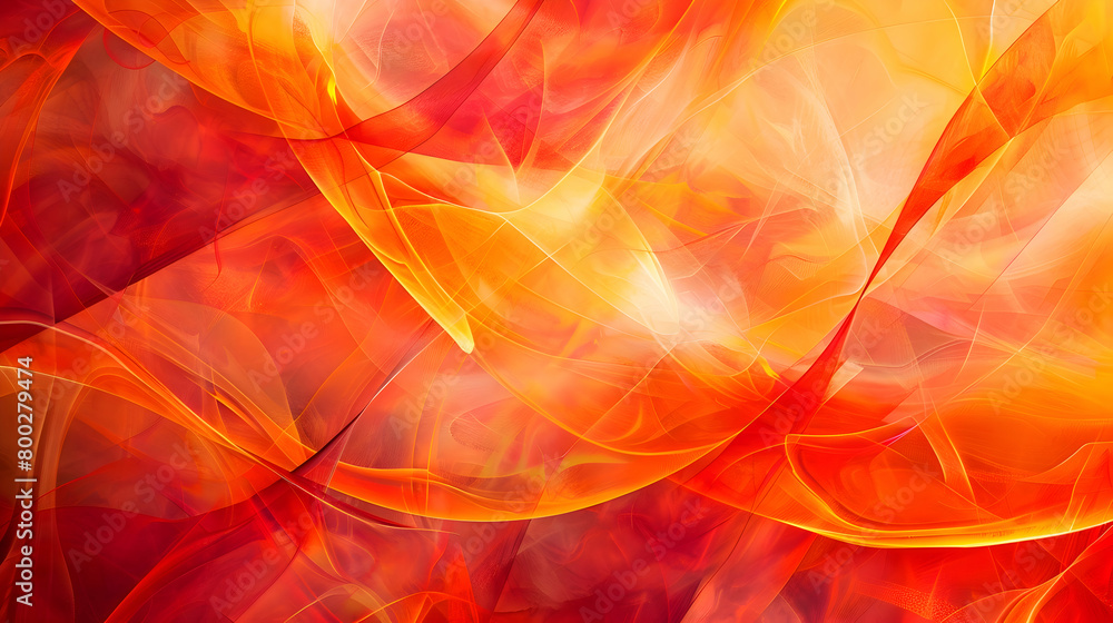 A photograph of fiery interwoven geometric designs in a spectrum of reds and oranges, each angle and curve designed to evoke rapid motion, captured in high-definition A photograph of fiery interwoven geometric designs in a spectrum of reds and oranges, each angle and curve designed to evoke rapid motion, captured in high-definition