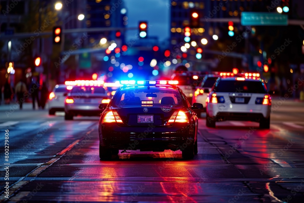 Police units arrive at a call Police units arrive at a call