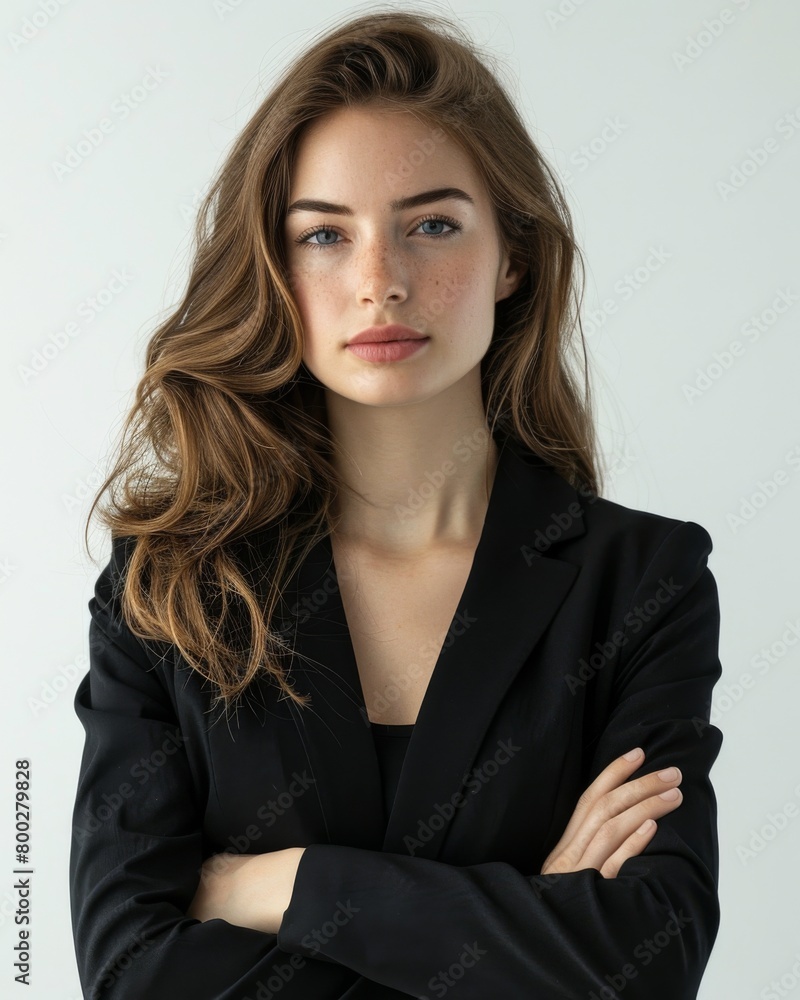Determined Businesswoman in Studiowhite background
Determined Businesswoman in Studiowhite background