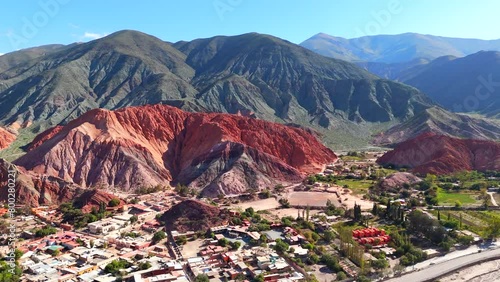 Charming village of Purmamarca. An iconic spot in Jujuy, Argentina. photo